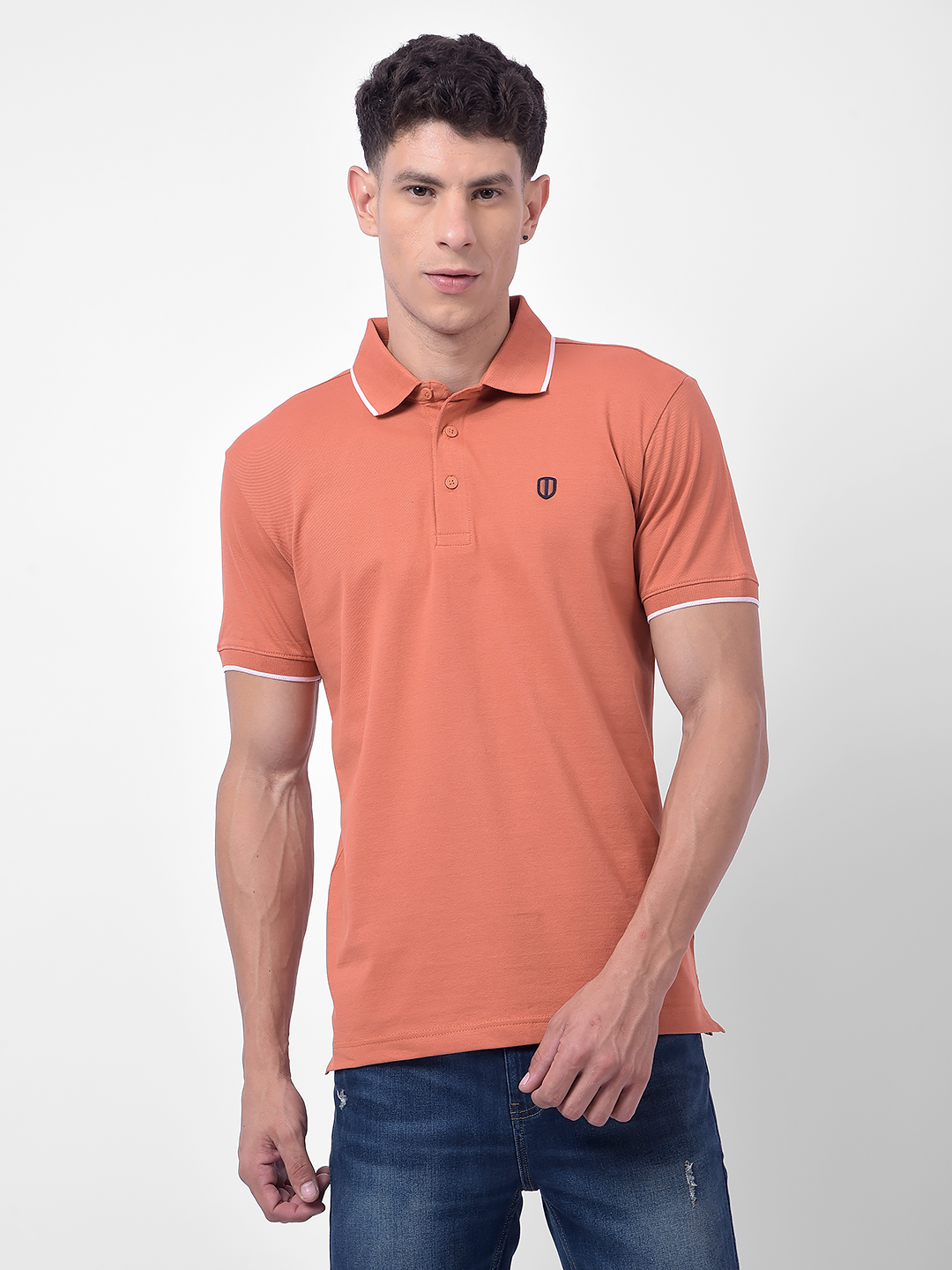 Numero Uno Men Rust Orange Polo T-Shirt